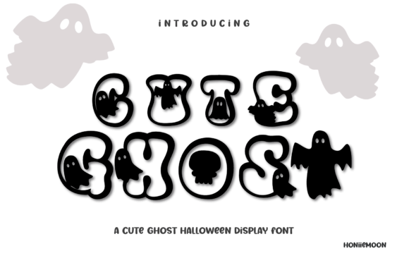 Cute Ghost is a cool and fun display font that instantly brings a playful and jolly energy to any creative project. It looks both cute and jolly, making it a fantastic choice for designs that need a touch of whimsy and personality. This colorful and bold display font is designed to enhance your work, and the only limit is your imagination. Whether you're crafting a logo, designing social media graphics, or putting together a fun poster, adding this typeface can make your ideas come alive with character.