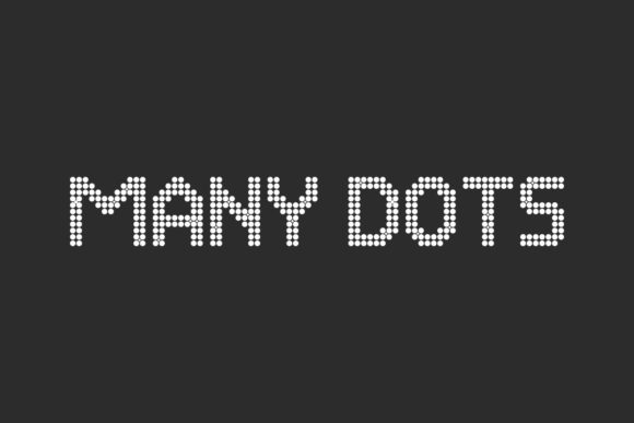 Many Dots: A Fun Display Font for Creative Projects