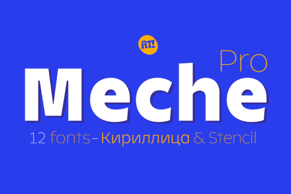 Meche Pro: The Geometric Typeface for Modern Design