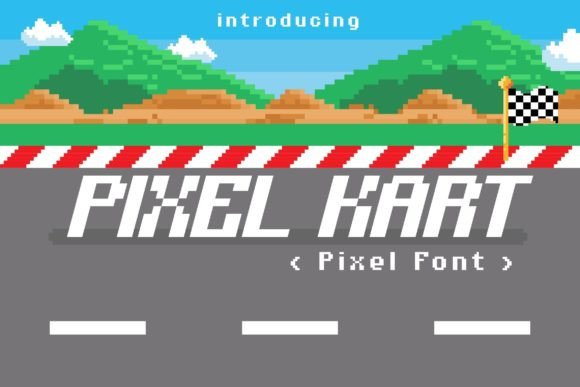 Pixel Kart: Retro Display Font for Game Design